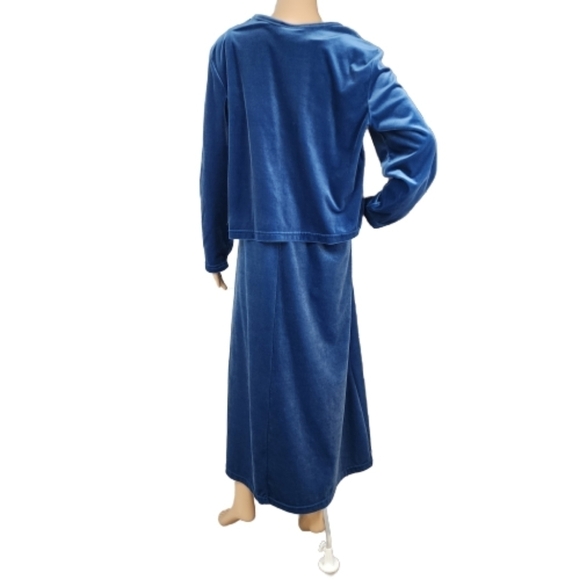 Diane Von Furstenberg The Color Authority Velvet Dress/Cardigan Set Size Large - Picture 2 of 13